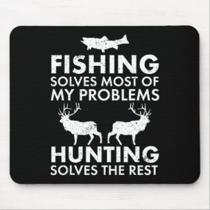 Mousepad Pesca Engraçada E Caça No Presente Humor De Natal