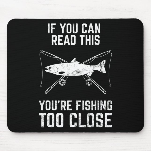 Mousepad Pesca Engraçada Muito Próxima Dia de os pais (Frente)