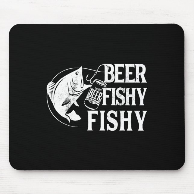 Mousepad Pesca Engraçado Com Cerveja (Frente)