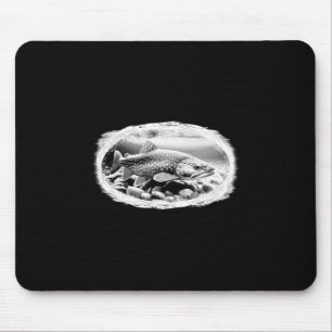 Mousepad Pescador de Mosca Seca de Truta Salmonea Pescaria