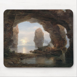 Mousepad Pescador em uma gruta, Helgoland, 1850 (o óleo