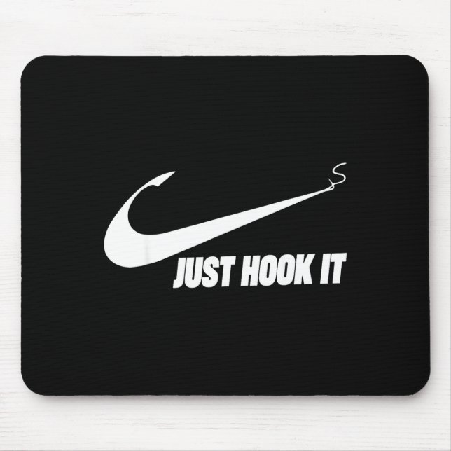 Mousepad Pescador engraçado acabou de fisgar (Frente)
