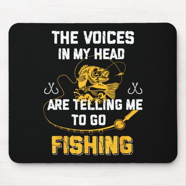 Mousepad Pescador Engraçado Pescando  (Frente)