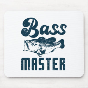 Mousepad Pescador Mestre Engraçado de Boca Grande Homens Mu