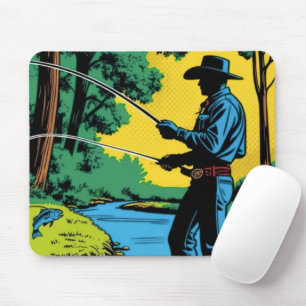 Mousepad Pescador na Margem do Rio