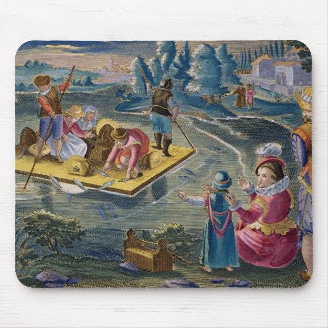 Mousepad Pescando em um lago na noite, chapeie 101 'de (Frente)