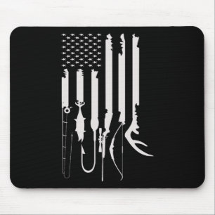 Mousepad Pescar Bandeira Americana de Bandeira Americana