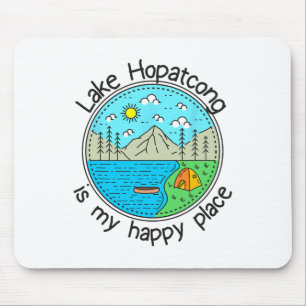 Mousepad Pescaria Acampamento de Barco - Meu Lago Feliz Hop