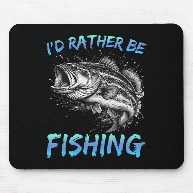Mousepad Pescaria Engraçada Eu Preferencialmente A Pescar P (Frente)