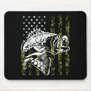 Mousepad Pescaria, Peixe da Bandeira Americana Camuflada, B
