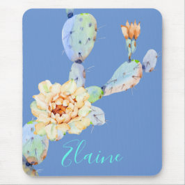 Mousepad Pêssego púrpura da flor do deserto do Cactus