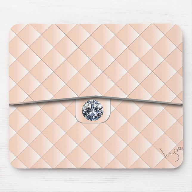 Mousepad Pessegueiro com Padrão Inclinado com Diamante (Frente)