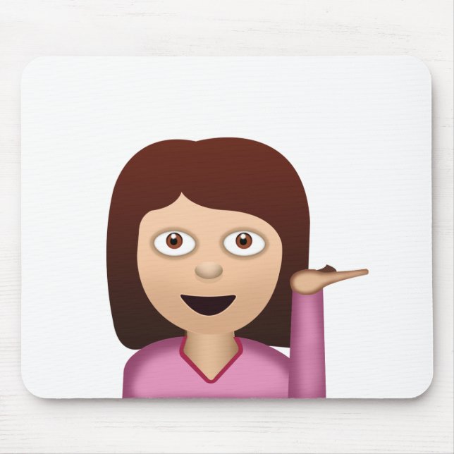 Mousepad Pessoa do centro de informações Emoji (Frente)