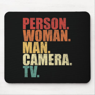 Mousepad Pessoa Mulher Homem Câmera Tv Trump Palavras