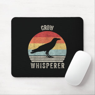 Mousepad Pessoa que Acalma Corvos Antigos Amante de Pássaro