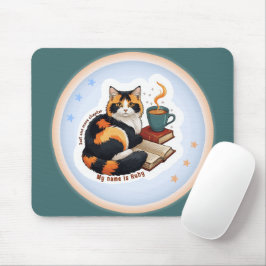 Mousepad Pessoalizado Confortável Rato de Calico Azul Turqu