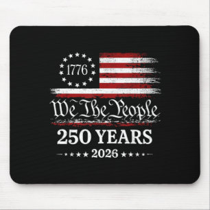 Mousepad Pessoas 250 Anos 1776-2026 Bandeira Aamérica Retro