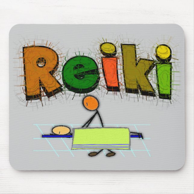 Mousepad Pessoas dos presentes do design da vara de Reiki (Frente)