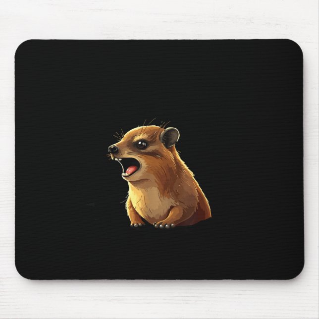 Mousepad Pessoas Ew Awawa Hyrax Rocha Engraçado Groundhog M (Frente)