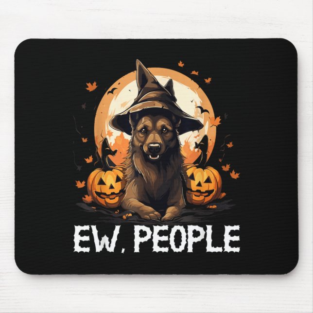 Mousepad Pessoas nojentas cachorro de Halloween (Frente)