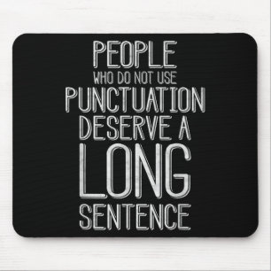 Mousepad Pessoas Que Não Usam Pontuação Gramática Engraçada