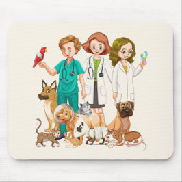 Mousepad Pessoas veterinárias do fundo