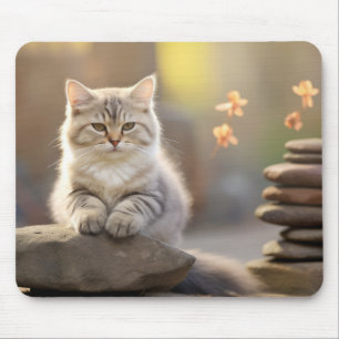 Mousepad Pet Animal Pet De Casca Gata Tranquilo