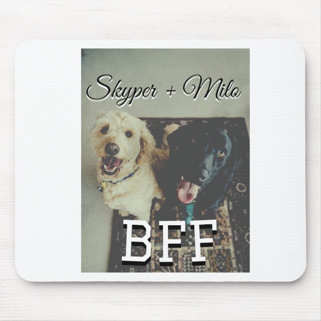 Mousepad Pet Frities adiciona nome e foto animal amor (Frente)