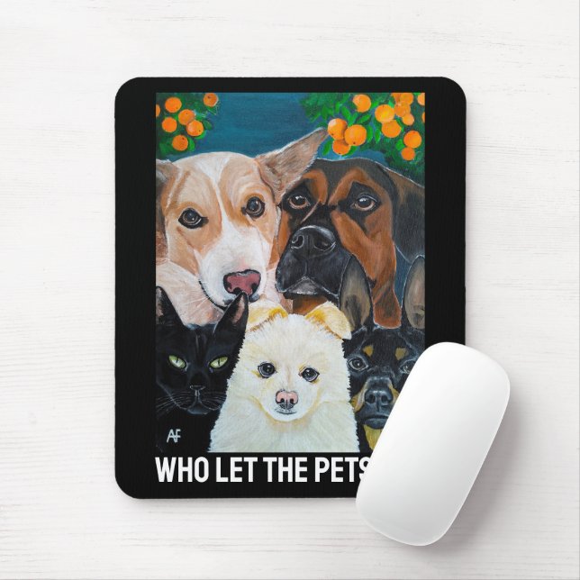 Mousepad Pet Selfie Painting by Alfred Fox (Com mouse)
