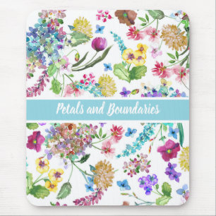 Mousepad Petais e Boundaries florais para mulheres habilita