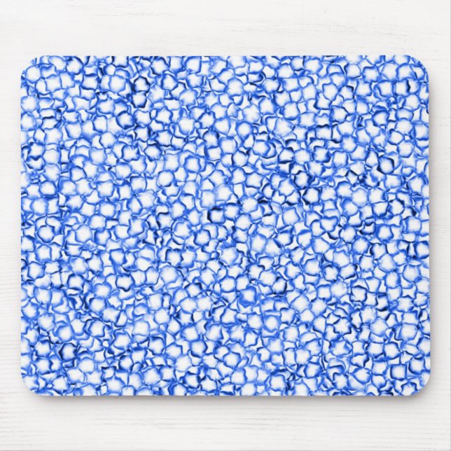 Mousepad Pétalas Azuis Geradas por Computador (Frente)