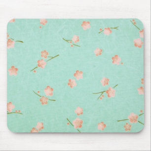 Mousepad Pétalas macias pêssego & Aqua