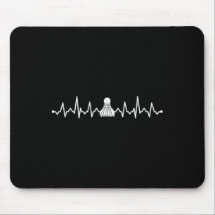 Mousepad Peteca de Badminton Coração Batimento Design Legal