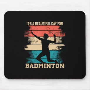 Mousepad Peteca de Badminton Raquete Jogador de Badminton