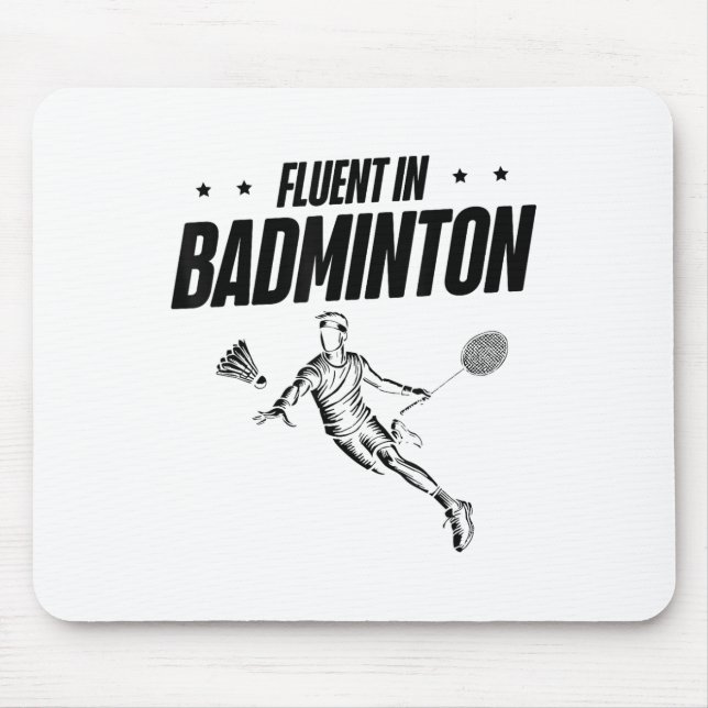 Mousepad Peteca de jogador de badminton (Frente)