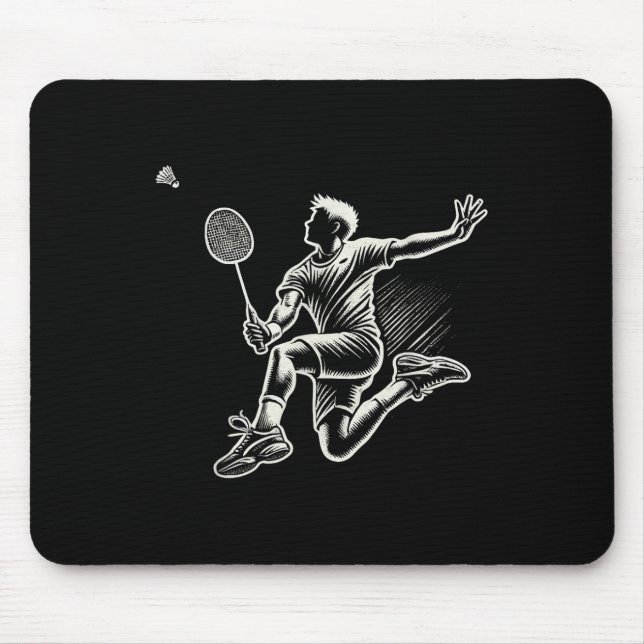 Mousepad Peteca de jogador de badminton  (Frente)