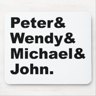 Mousepad Peter Pan do J.M. Barrie   Peter Wendy Michael Joh