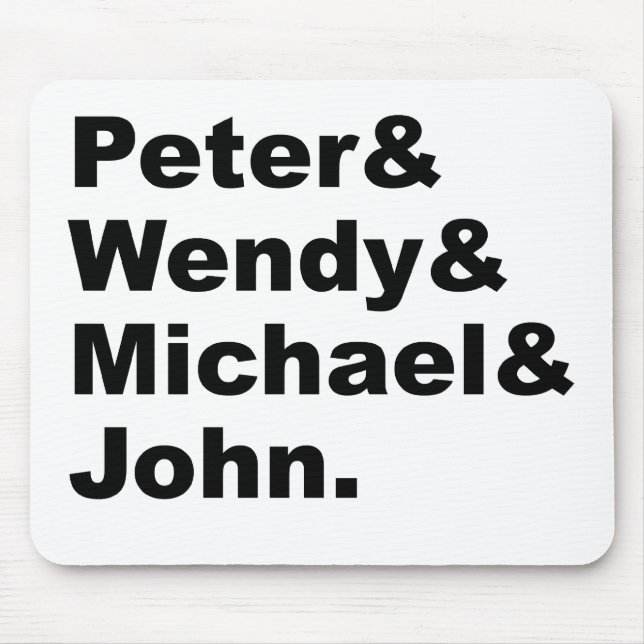 Mousepad Peter Pan do J.M. Barrie | Peter Wendy Michael Joh (Frente)
