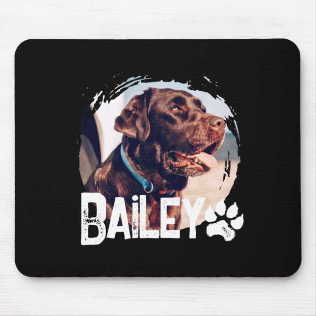 Mousepad Pets Simple Modern Cool Nge Name And Photo  (Frente)