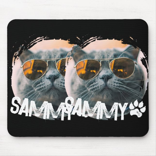 Mousepad Pets Simple Modern Nge Cool Name And Photo T Shirt (Frente)