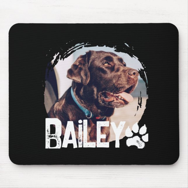 Mousepad Pets Simples Modernos Nome Nge e Foto  (Frente)
