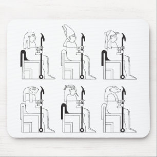 Mousepad Pharaohs e deuses egípcios na escola