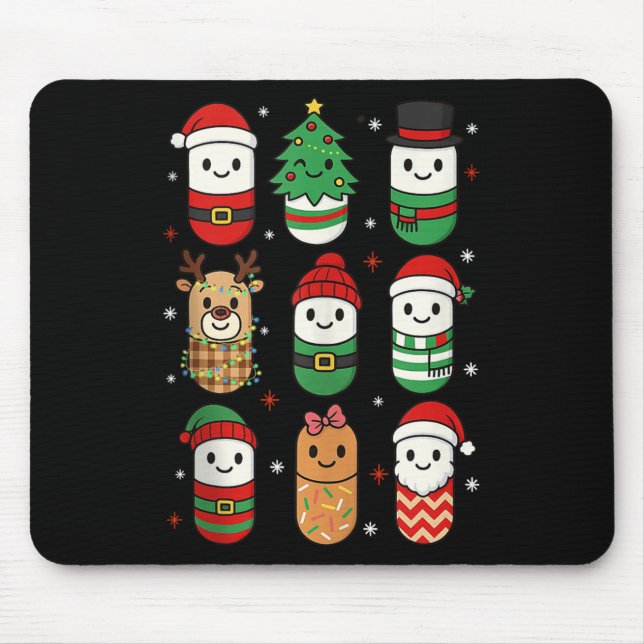 Mousepad Pharmacy Christmas Xmas Vibes Pharmacist Pharm Tec (Frente)