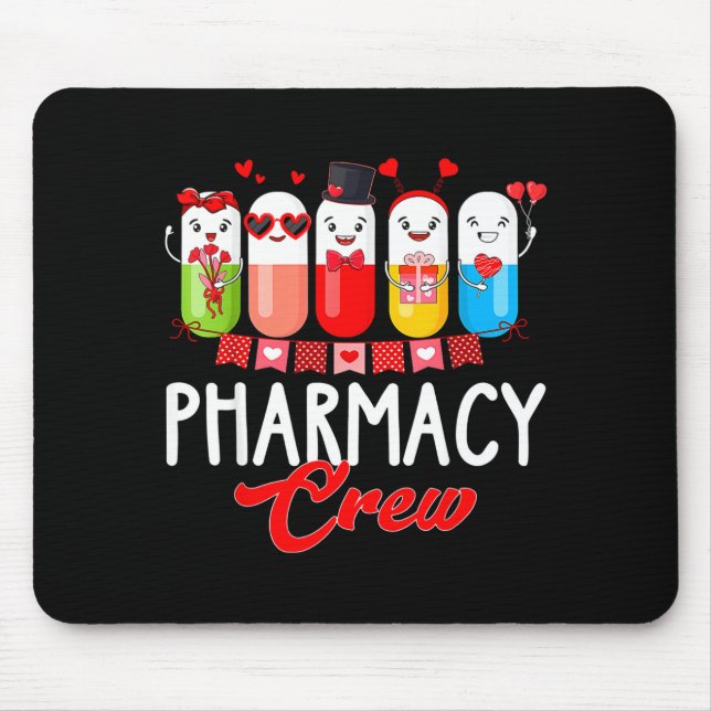 Mousepad Pharmacy Crew Nurse Valentines Day Pharmacist Tech (Frente)