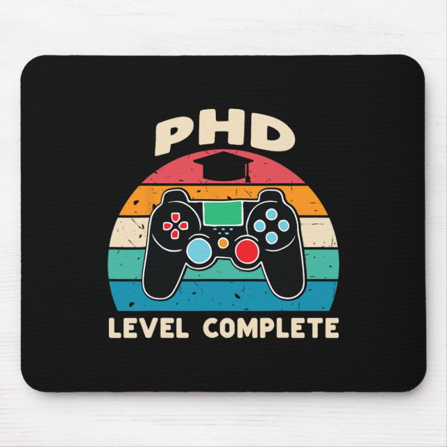 Mousepad Phd Level Complete Doctorate Graduation Gift For H (Frente)