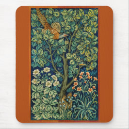 Mousepad Pheasant Bird em uma árvore (por William Morris)