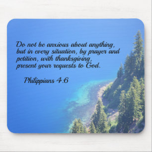 Mousepad Philippians 4:6 Não esteja ansioso por nada