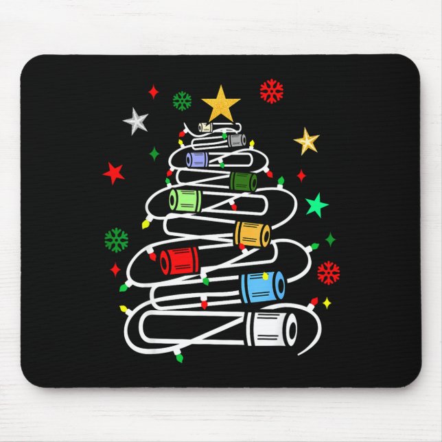 Mousepad Phlebotomy Blood Tube Christmas Tree Phlebotomist  (Frente)
