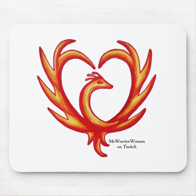 Mousepad Phoenix Heart, MeWarriorWoman no Twitch (Frente)