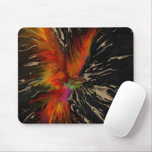 Mousepad Phoenix Rising – Arte de Explosão de Fogo Abstrato